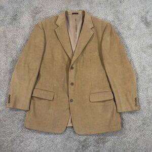 Cordovan‎ & Grey Corduroy Blazer 46R Tan Cotton Classic Sport Coat Jacket